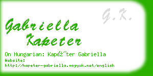 gabriella kapeter business card